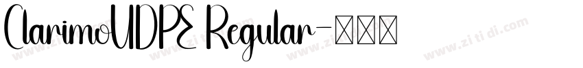 ClarimoUDPE Regular字体转换
